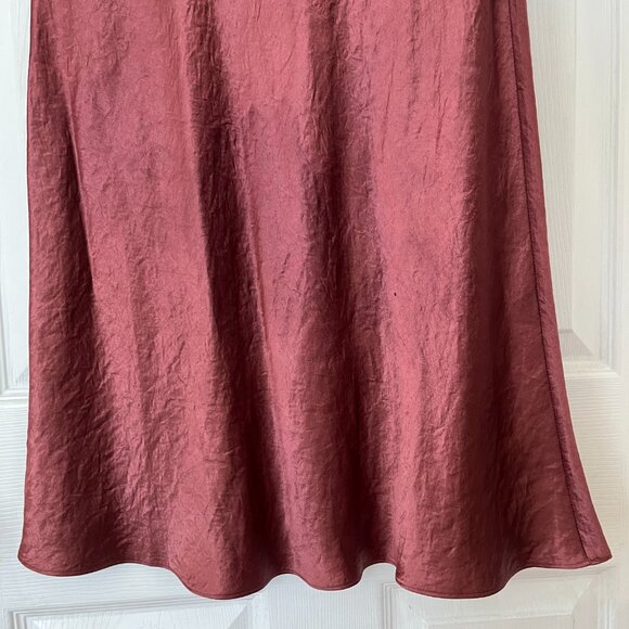 Aritzia Babaton Midi Slip Skirt in Rust / Caramel | Size XS US 2 - Picture 6 of 9